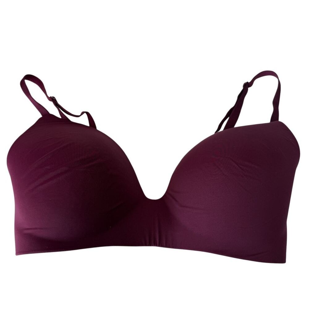 Victoria's Secret No-Wire Lightly Padded T-Shirt Bra Dark Purple Size 34DD